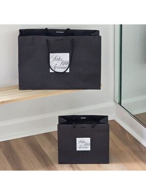 2 Authentic Saks 5th Avenue Paper Shopping Bags Totes